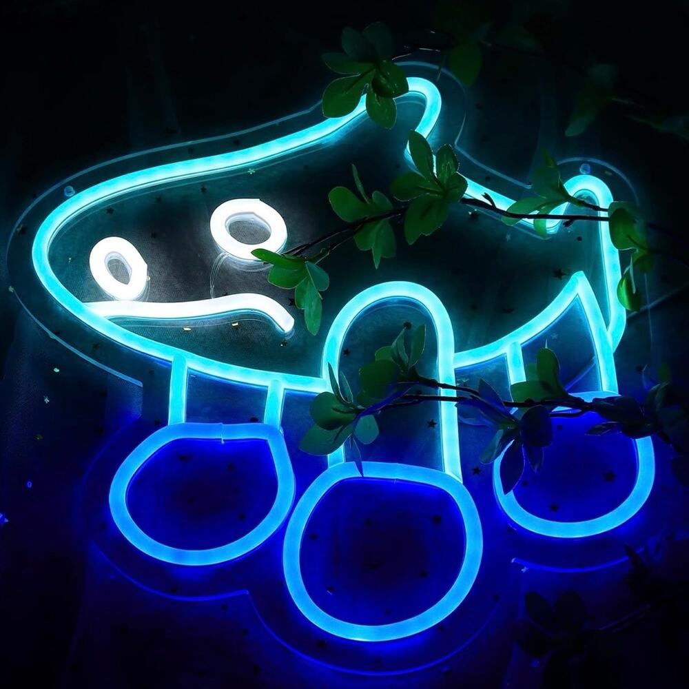 Shark Neon Sign Night Light Room Wall Decor Italian Brainrot